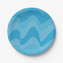 Blue Wavy Stripes Party