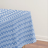 Blue Wavy Summer Pattern Rectangle Tafelkleed (Voorbeeld)