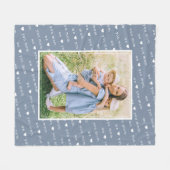 Blue We houden van je mam. Fleece Deken (Voorkant (Horizontaal))