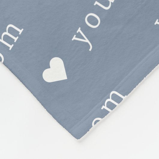 Blue We houden van je mam. Fleece Deken (Hoek)