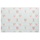 Blue Weathered Beach Ocean Coral Damask Stof (Fat Quarter)