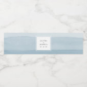 Blue Weddenschap Water Bottle Label Waterfles Etiket (Enkel label)