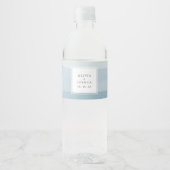 Blue Weddenschap Water Bottle Label Waterfles Etiket (Voorkant)