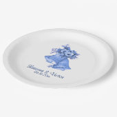 Blue Wedding Bells gepersonaliseerd Papieren Bordje (Gekanteld)