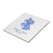 Blue Wedding Bells gepersonaliseerd Tegeltje (Zijkant)