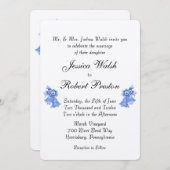 Blue Wedding Bells Invitation 5 x 7 inch Kaart (Voorkant / Achterkant)