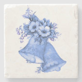 Blue Wedding Bells Stenen Onderzetter (Voorkant)