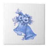 Blue Wedding Bells Tegeltje (Voorkant)