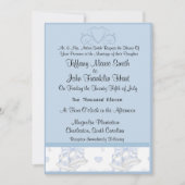 Blue Wedding Bells Uitnodigingen (Voorkant)