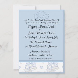 Blue Wedding Bells Uitnodigingen