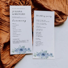 Blue Wedding Ceremony Programma Sjabloon