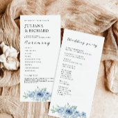 Blue Wedding Ceremony Programma Sjabloon