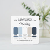 Blue Wedding Color Palette for Timeless Weddings Kaart (Staand voorkant)