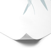 Blue Wedding Dress Vrijgezellenfeest Welkom Poster (Hoek)