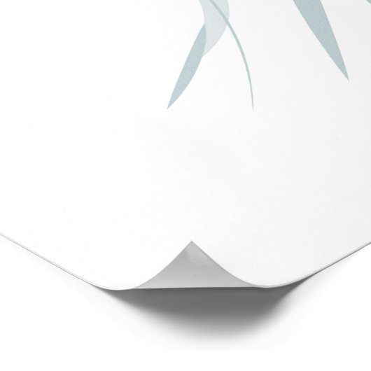 Blue Wedding Dress Vrijgezellenfeest Welkom Poster (Hoek)