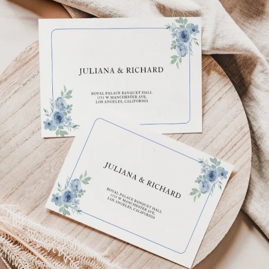 Blue Wedding Envelope Adres Sjabloon