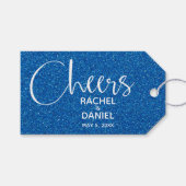 Blue Wedding Favor Cadeaulabel (Voorkant (Horizontaal))