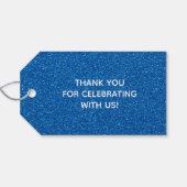 Blue Wedding Favor Cadeaulabel (Achterkant Horizontaal)