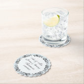 Blue Wedding Gepersonaliseerde Custom Paper Onderz Kartonnen Onderzetters (Insitu)