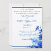 Blue wedding invitation  kaart (Voorkant)
