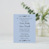 Blue Wedding Invitations Kaart (Staand voorkant)