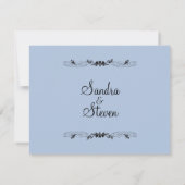 Blue Wedding Invitations Kaart (Achterkant)