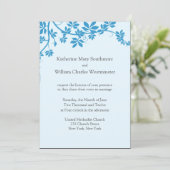 Blue Wedding Invitations Kaart (Staand voorkant)