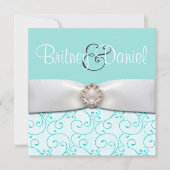 Blue Wedding Invitations Kaart (Voorkant)