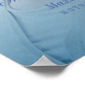 Blue Wedding Loving Memory Reserved Seat Poster (Hoek)