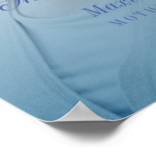 Blue Wedding Loving Memory Reserved Seat Poster (Hoek)