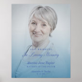 Blue Wedding Loving Memory Reserved Seat Poster (Voorkant)