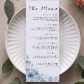 Blue Wedding Menu Kaarten Sjabloon