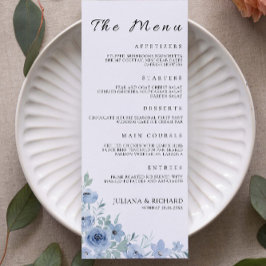 Blue Wedding Menu Kaarten Sjabloon