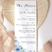 Blue Wedding Menu Kaarten Sjabloon