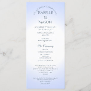 Blue Wedding Program Programmakaart