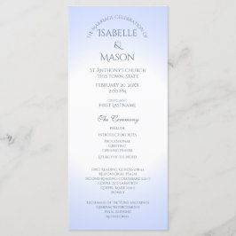 Blue Wedding-programma Programmakaart