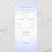 Blue Wedding-programma Programmakaart (Achterkant)