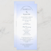 Blue Wedding-programma Programmakaart (Voorkant / Achterkant)