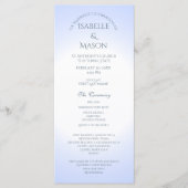 Blue Wedding-programma Programmakaart (Voorkant)