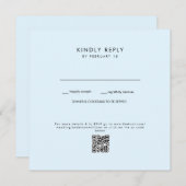 Blue Wedding QR Code II RSVP (Voorkant / Achterkant)