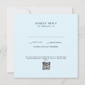 Blue Wedding QR Code II RSVP (Voorkant)