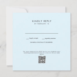 Blue Wedding QR Code II RSVP