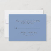 Blue Wedding Response Card RSVP Kaartje (Voorkant)