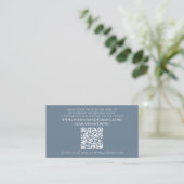Blue Wedding RSVP Kaart Custom Foto (Staand voorkant)