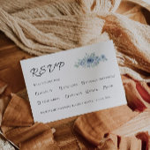 Blue Wedding RSVP Kaart Sjabloon
