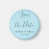 Blue Wedding Save the Date Magneet (Voorkant)