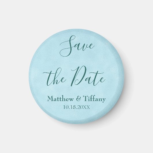 Blue Wedding Save the Date Magneet (Voorkant)