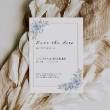 Blue Wedding Save the Date Sjabloon