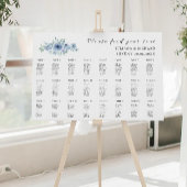 Blue Wedding Seating Chart Sjabloon Poster