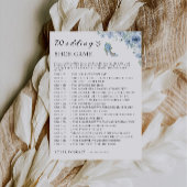 Blue Wedding Shoe Game Sjabloon, Kaart